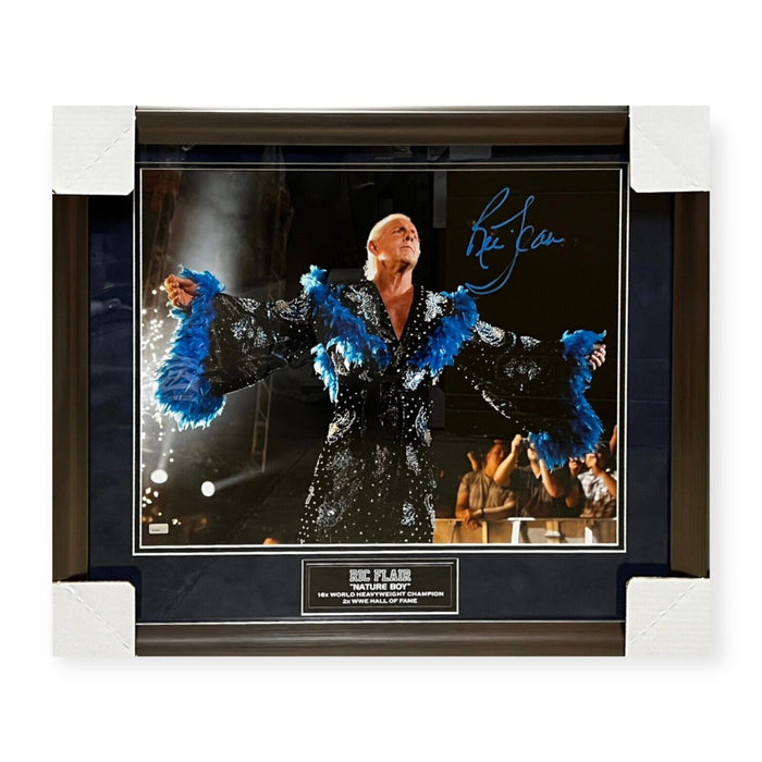 Ric Flair Autographed 16x20 Photo Framed to 23x27 NEP