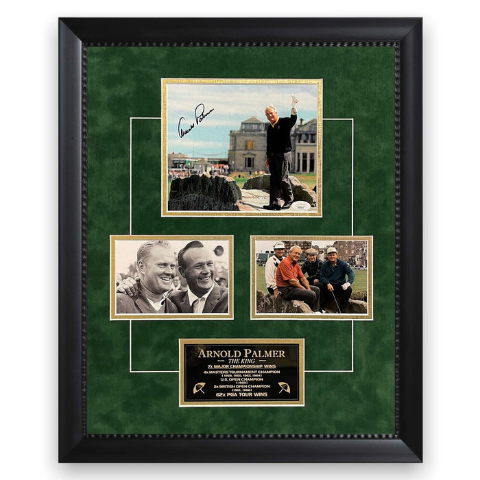 Arnold Palmer Autographed Photo Collage Framed to 16x20 JSA