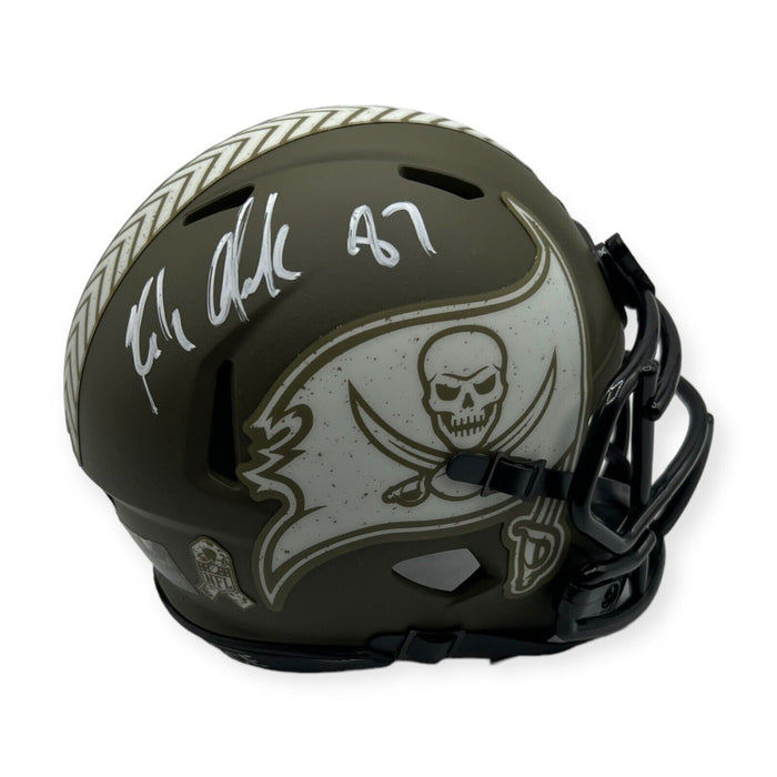 Rob Gronkowski Tampa Bay Buccaneers Autographed Salute to Service Mini Helmet JSA