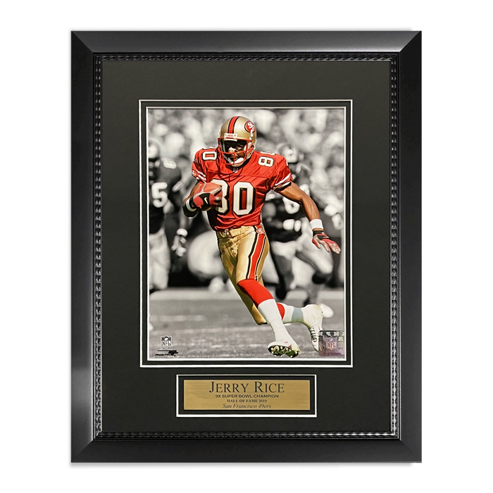 Jerry Rice Unsigned Photograph Framed to 11x14