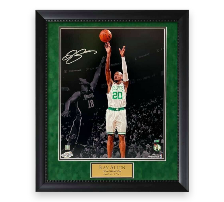 Ray Allen Boston Celtics Autographed 16x20 Photo Framed to 23x27 NEP