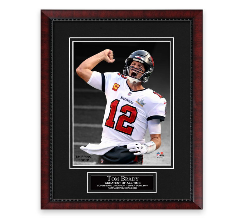 Tom Brady Super Bowl LV Unsigned Photo Framed to 11x14