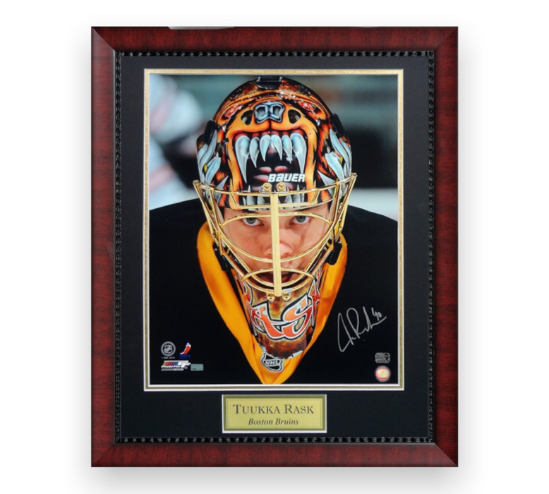 Tuukka Rask Boston Bruins Autographed 16x20 Photo Framed to 23x27 NEP