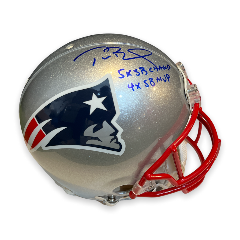 Patriots Tom Brady Signed Full Size Proline Helmet Tri Star #7718274