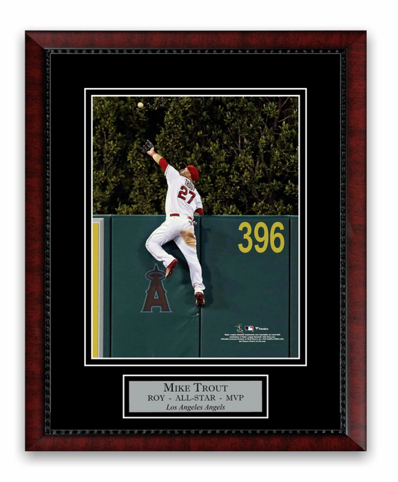 Mike Trout Unsigned Photo Framed to 11x14